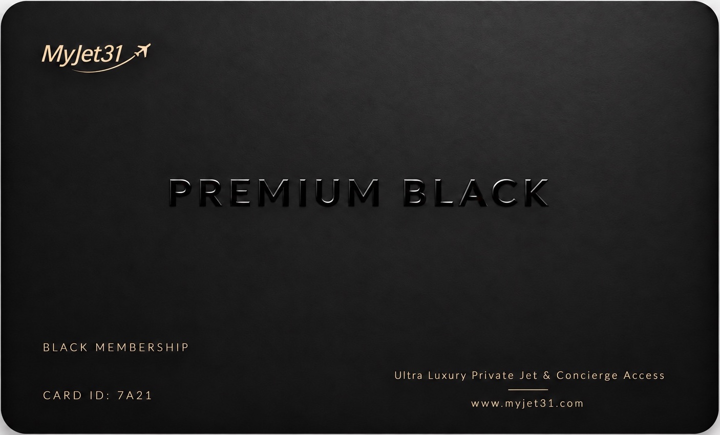 MyJet31 Premium Black Membership Card